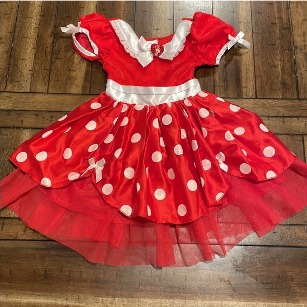 4T Disney Red and White Minnie Mouse Dress